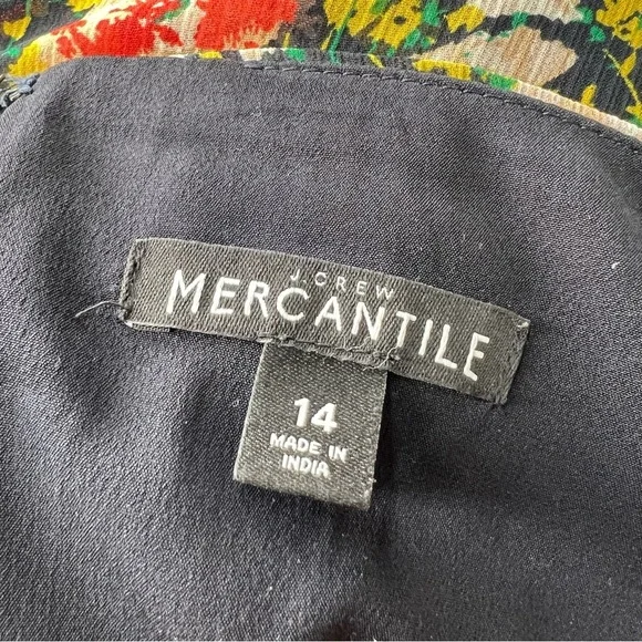 J. Crew Mercantile Sweet Pea Floral Sleeveless Tiered Maxi Dress Sundress Sz 14 - Picture 12 of 16